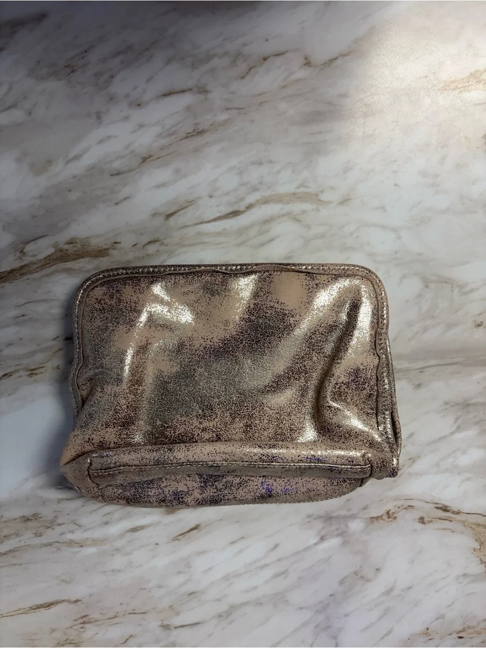 Hobo Metallic Taupe Cosmetic Pouch